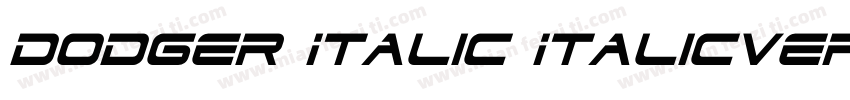Dodger Italic ItalicVersion 30字体转换